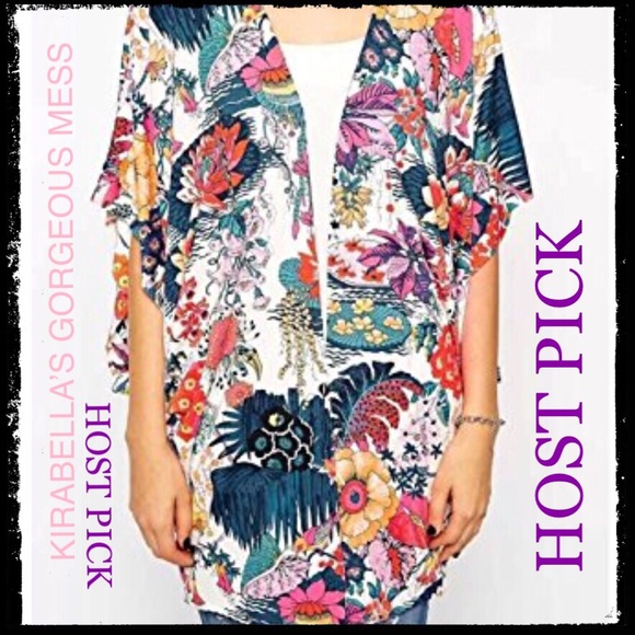 🍭2X HP🍭⭐️BNWT⭐️COLORFUL KIMONO⭐️PLUS SIZE ⭐️ - Picture 3 of 4